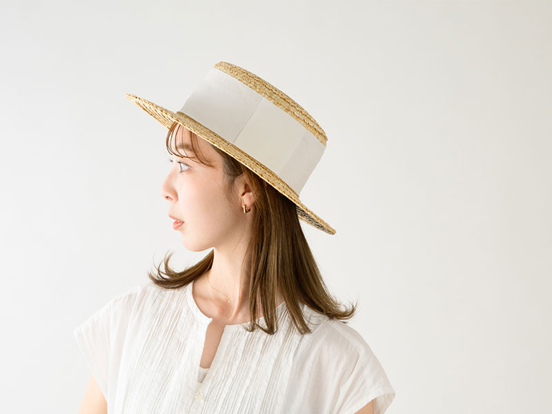 田中帽子店 uk-h150 Berka ベルカ 鬼麦・シングル長つばカンカン帽