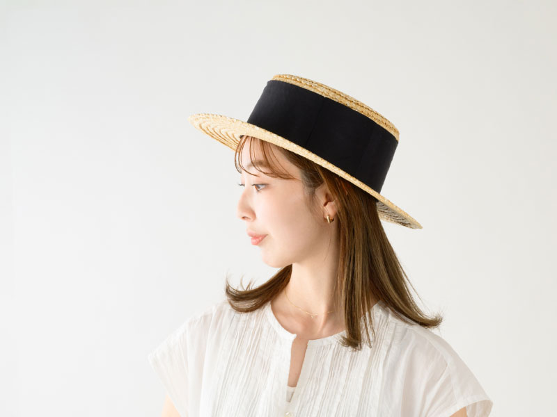 田中帽子店 uk-h150 Berka ベルカ 鬼麦・シングル長つばカンカン帽