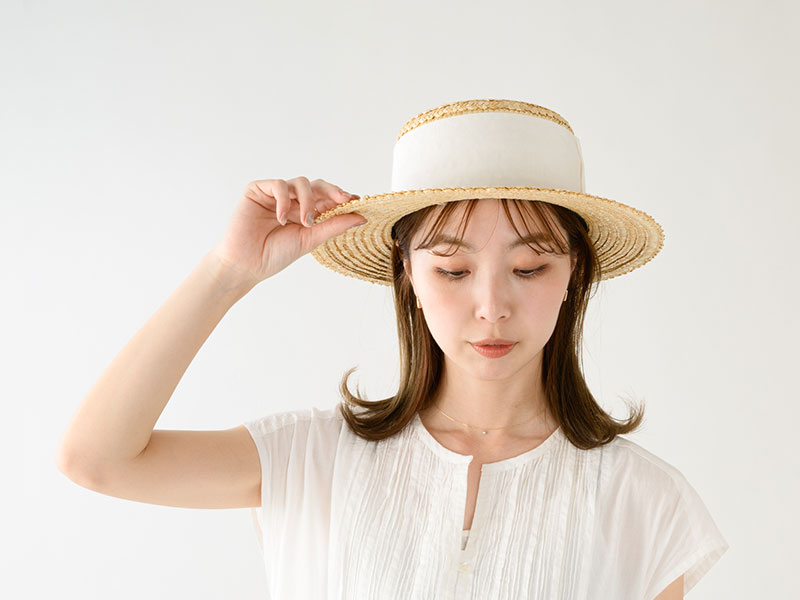 田中帽子店 uk-h150 Berka ベルカ 鬼麦・シングル長つばカンカン帽