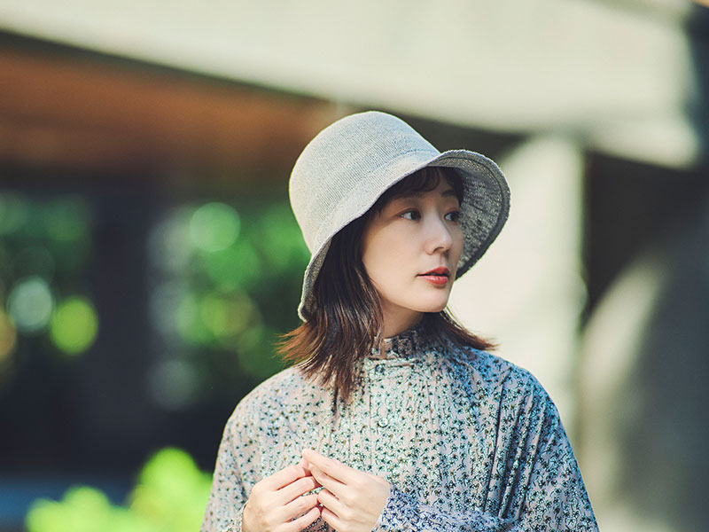 YOKOI BERET HIMARI(ヒマリ) たためる麻混クロッシェ yo-br015