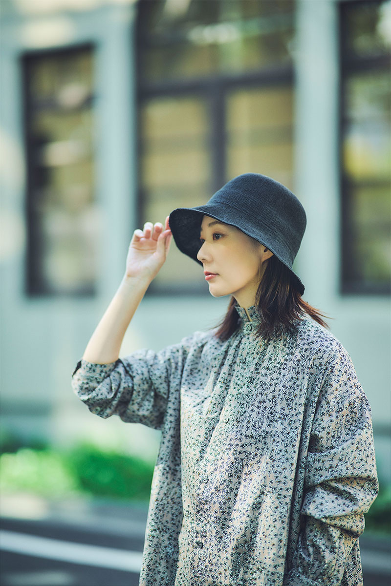 YOKOI BERET HIMARI(ヒマリ) たためる麻混クロッシェ yo-br015