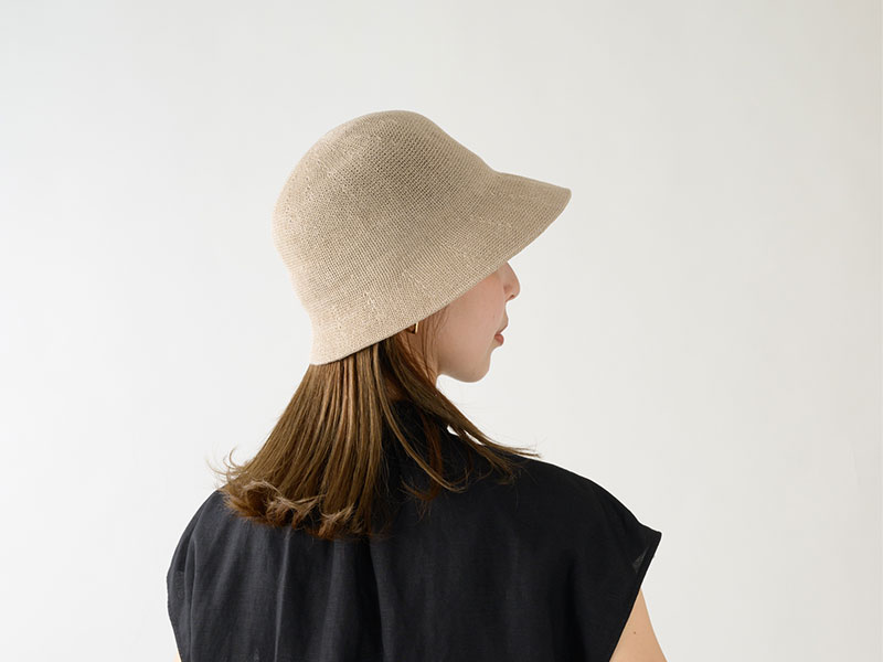 YOKOI BERET RINKA（リンカ） 麻混 ショートクロッシェ yo-br022