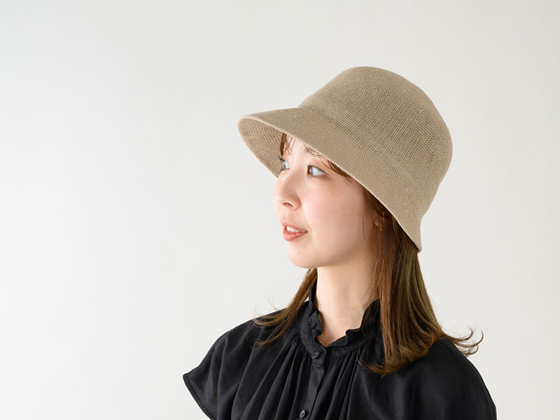 YOKOI BERET RINKA（リンカ） 麻混 ショートクロッシェ yo-br022