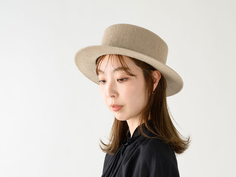 YOKOI BERET SUZUKA（スズカ） 麻混 カンカン帽 yo-br023