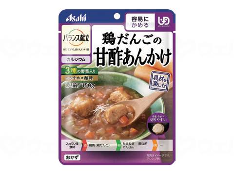 Yahoo! Yahoo!ショッピング(ヤフー ショッピング)アサヒグループ食品 　バランス献立　容易にかめる  個  鶏団子の甘酢アンカケ