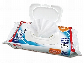 オオサキメディカル　トイレに流せるスッキリおしりふき 袋 -