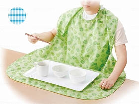 オオサキメディカル　PH食事用エプロン　ST ブルー -