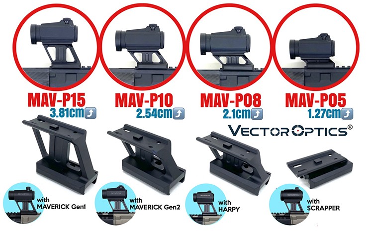 MAV-P15 Vector Optics MAV 1.5 Profile Cantilever Picatinny Riser Mount MAV- P15 :MAV-P15:サバゲー用品の41ミリタリー - 通販 - Yahoo!ショッピング