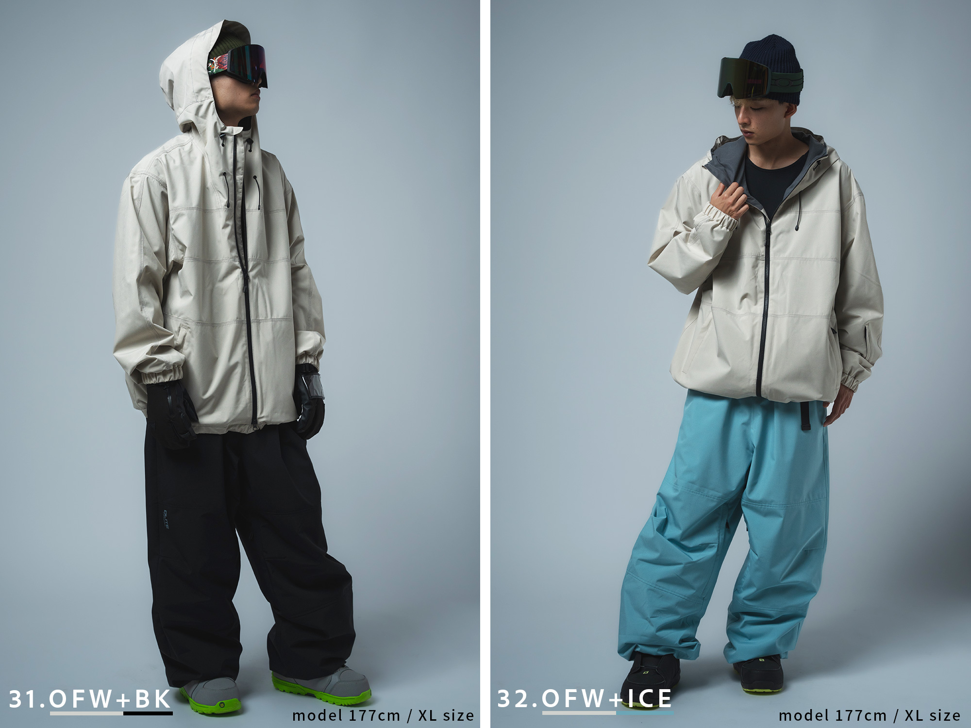 レディーススノーボードウェア上下セットofw