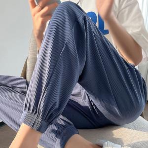 夏 スウェットパンツ ジョガーパンツ 韓国ファッション アイスシルク 接触冷感  伸縮性ウエスト 無...