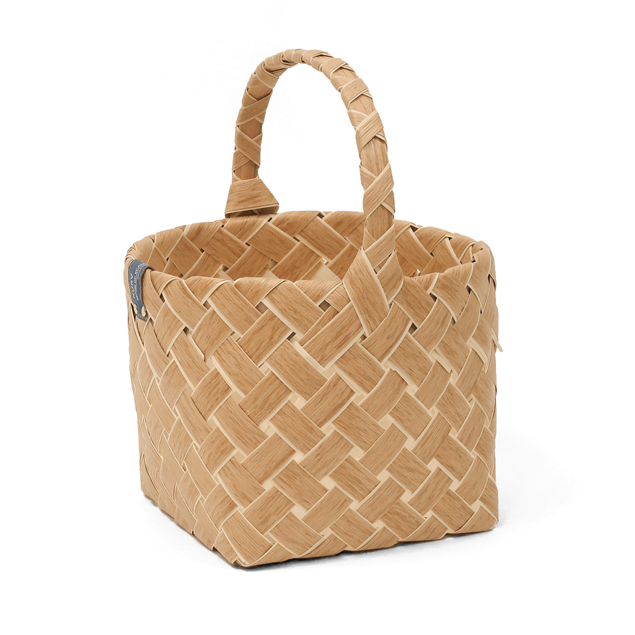 Creer バスケット かご 籠 持ち手付き ワンハンドル コットンウッド