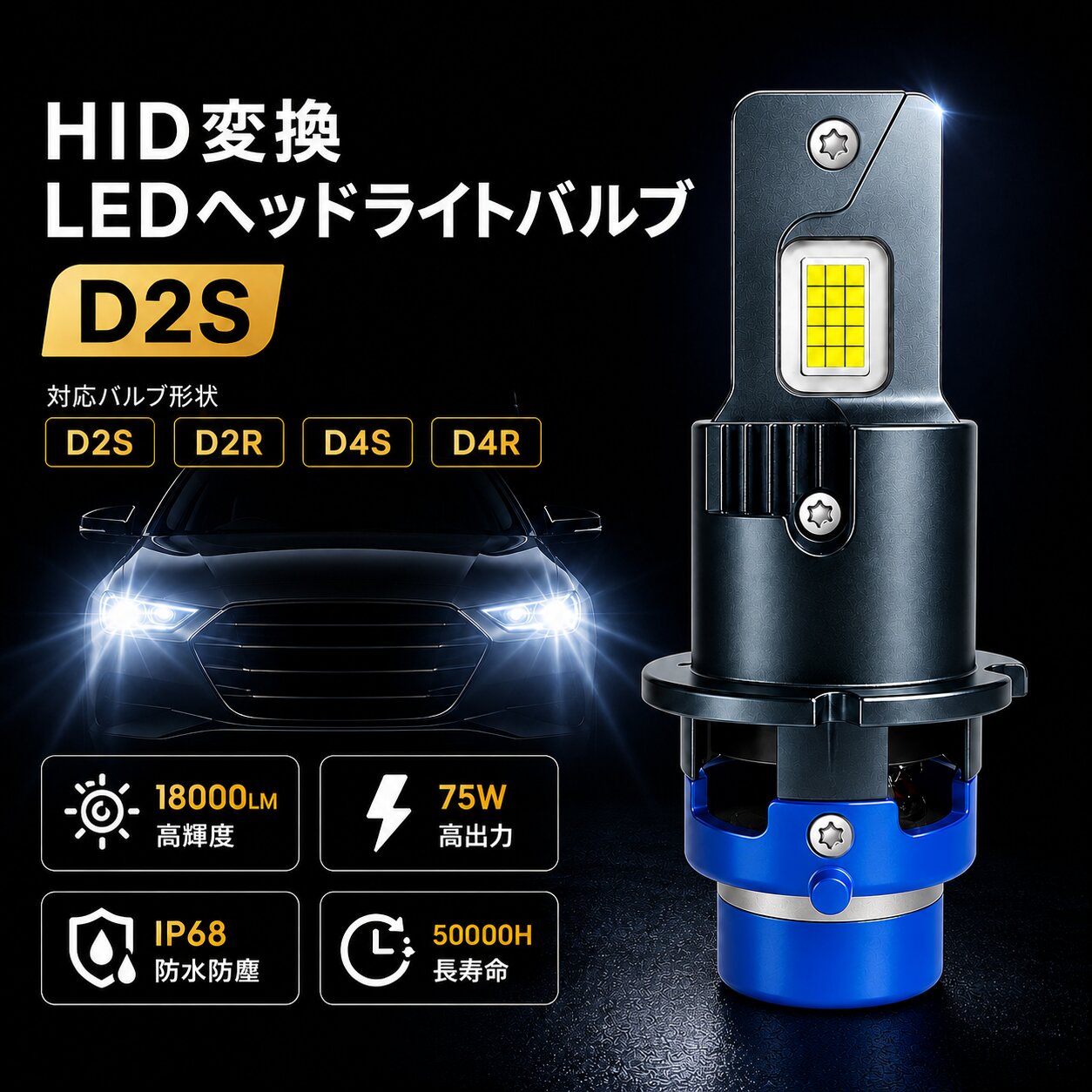 SUBARU（スバル） インプレッサ GDA GDB LED ヘッドライトバルブ HID