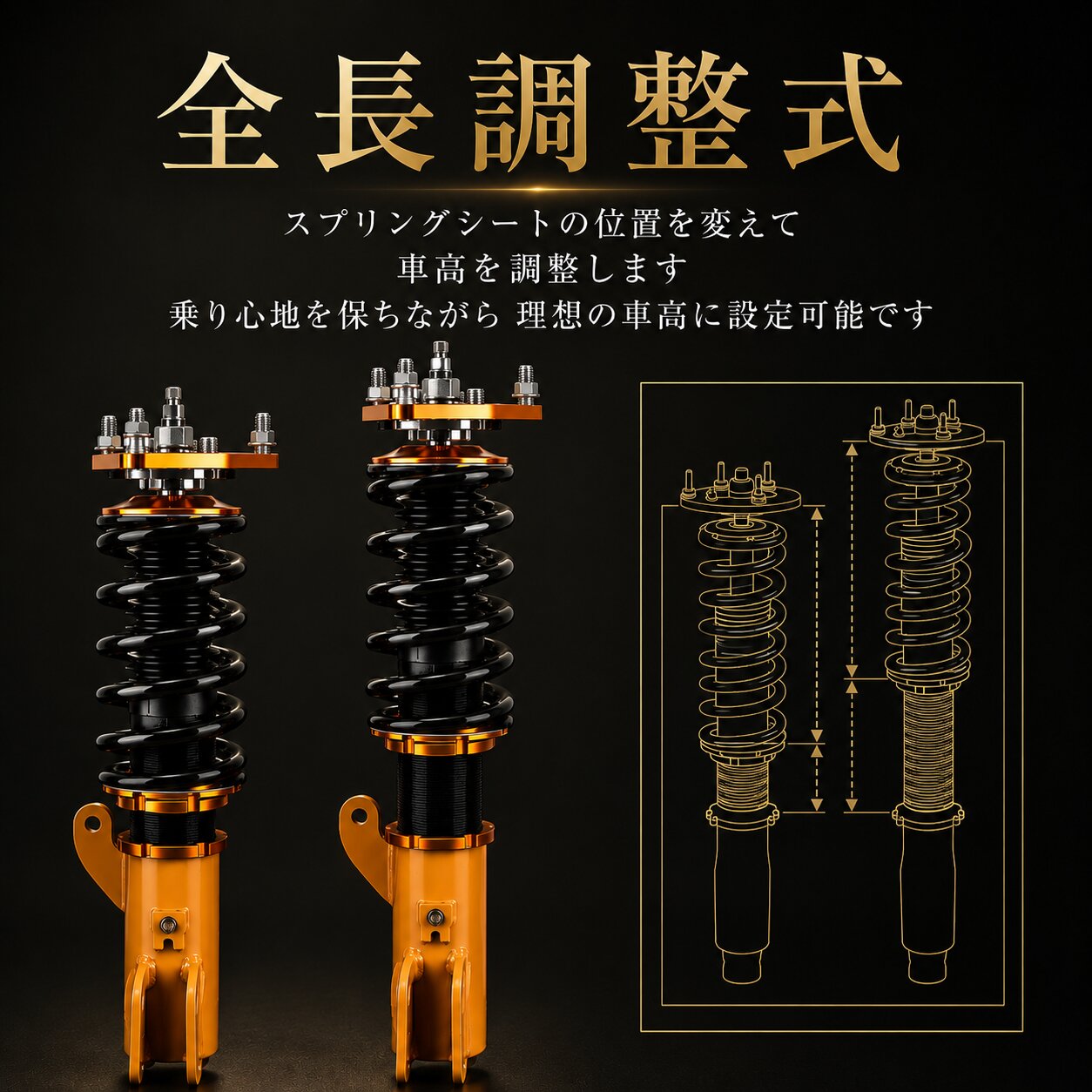 WRX STI インプレッサ 車高調 スバル GDB アプライドE〜G