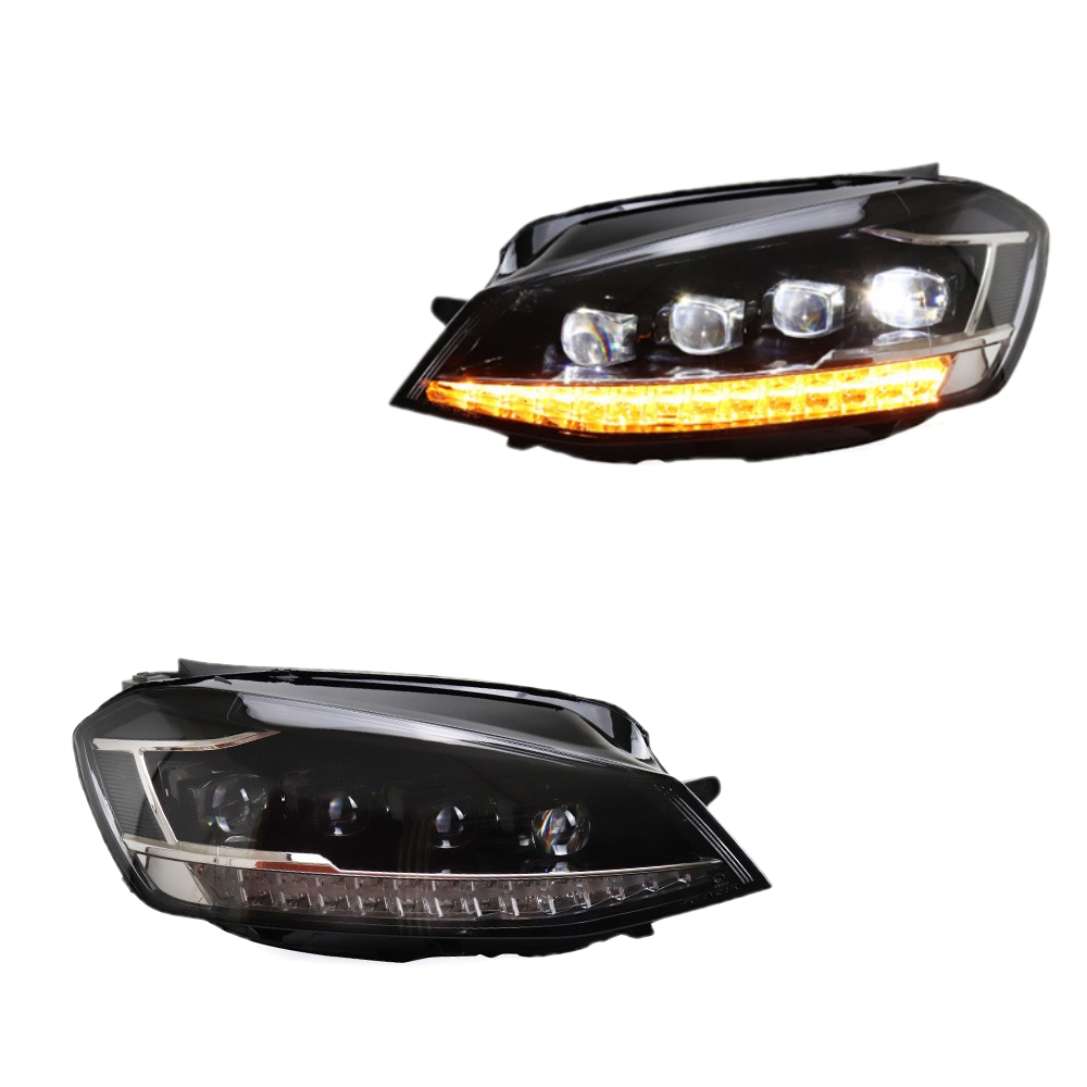 フォルクスワーゲン - ゴルフ7 GOLF7 5G 前期 LED 前照灯 決定づける 天々照明ランプ シーケンシャルウィンカー AKD C ライト、レンズ-自動車-LED