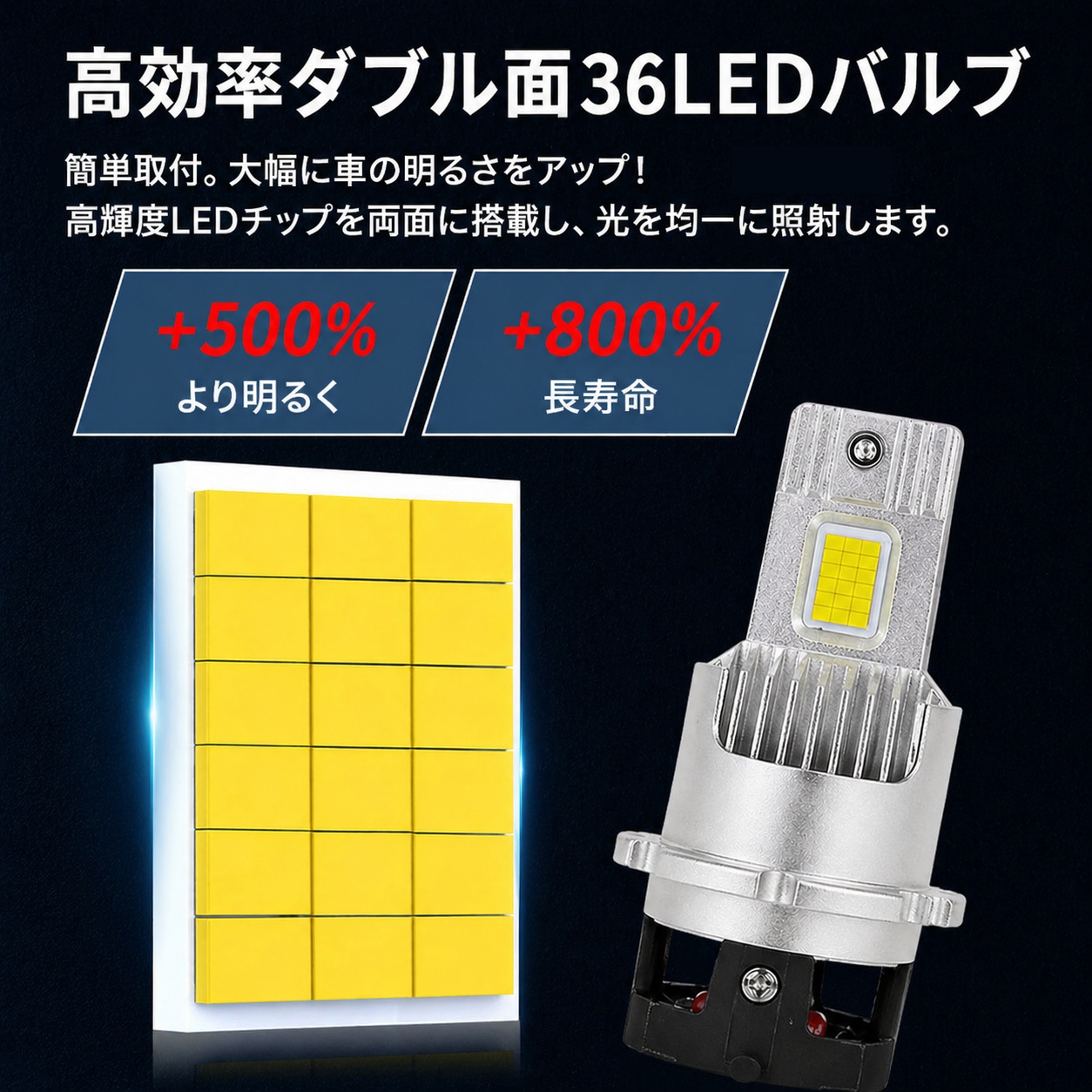 86 ZN6 LED ヘッドライトバルブ HID変換 D4S ロービーム H24.4〜H28.6