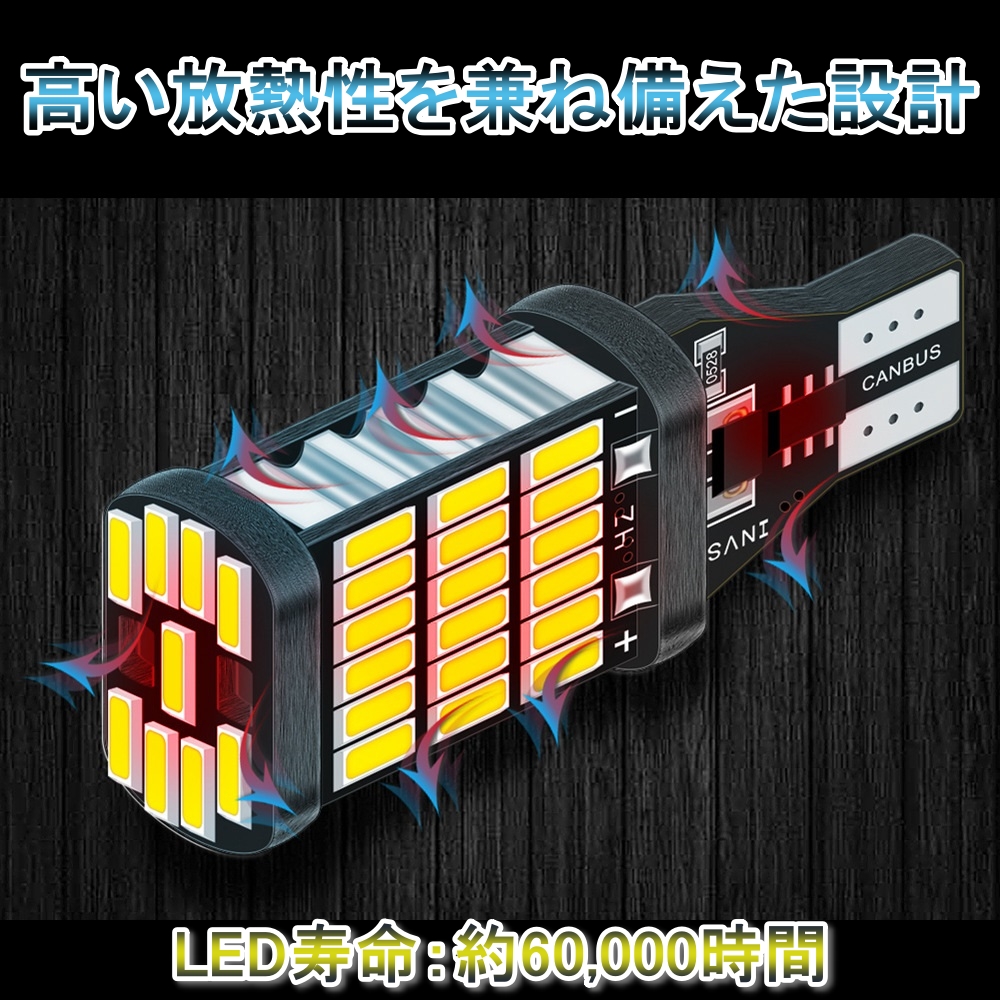 LED ハイマウントストップランプ 45連 T16 シルビア S15 H10.12〜H14.8 日産 レッド 2個セット