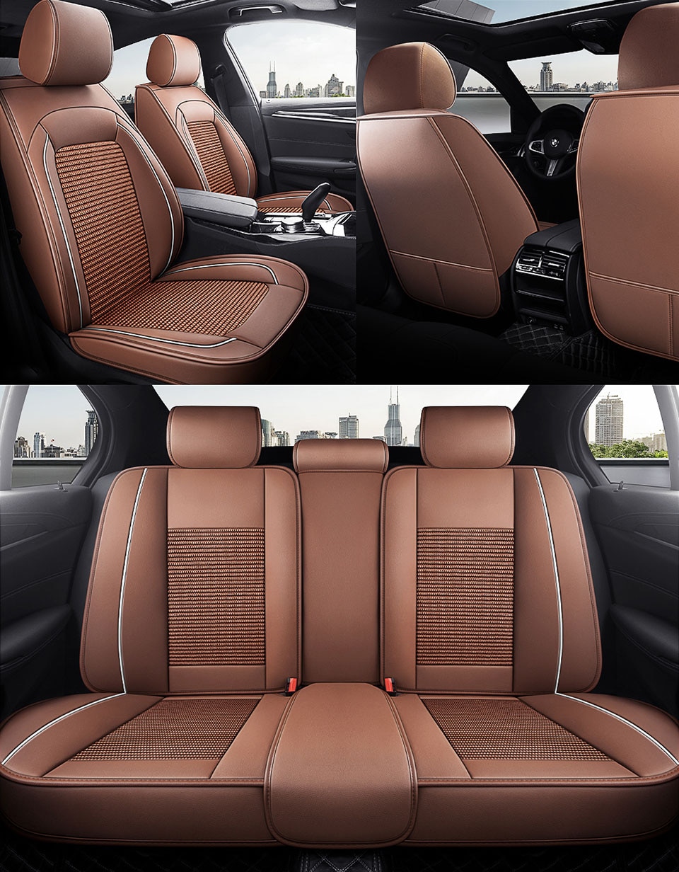 ホンダ（HONDA） ステップワゴン RF シートカバー 防水 車 レザー 前後