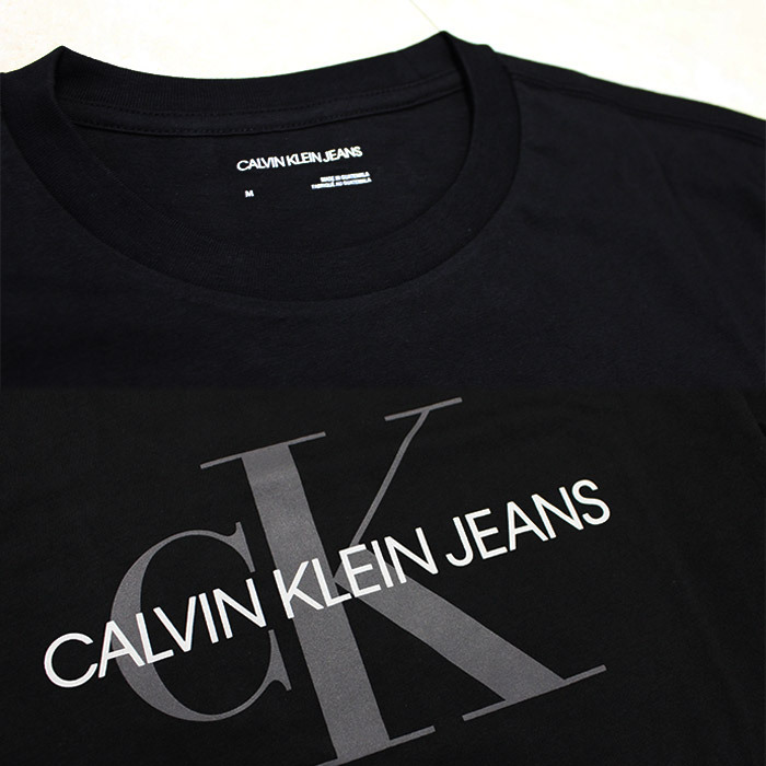 Calvin Klein Jeans　カルバンクライン CKロゴ 長袖Tシャツ ck364 ブラック　ホワイト　グレー