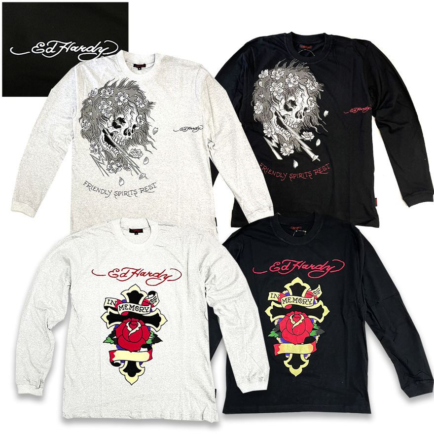Ed Hardy エドハーディー ed hardy Tシャツ 寅年 ロンT メンズ