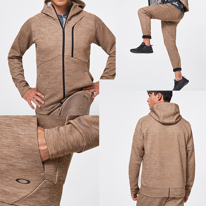 オークリー セットアップ トレーニングウエアー スウェット ジャージ 速乾 反射材 UPF50+ OAKLEY Enhance Grid Fleece  Jacket/Pants XLサイズ有り oa368 :oa368:5445 !店 通販 