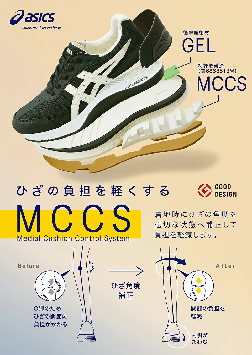 アシックス商事 アシックス asics ニーズアップ KNEESUP W019 1242A019