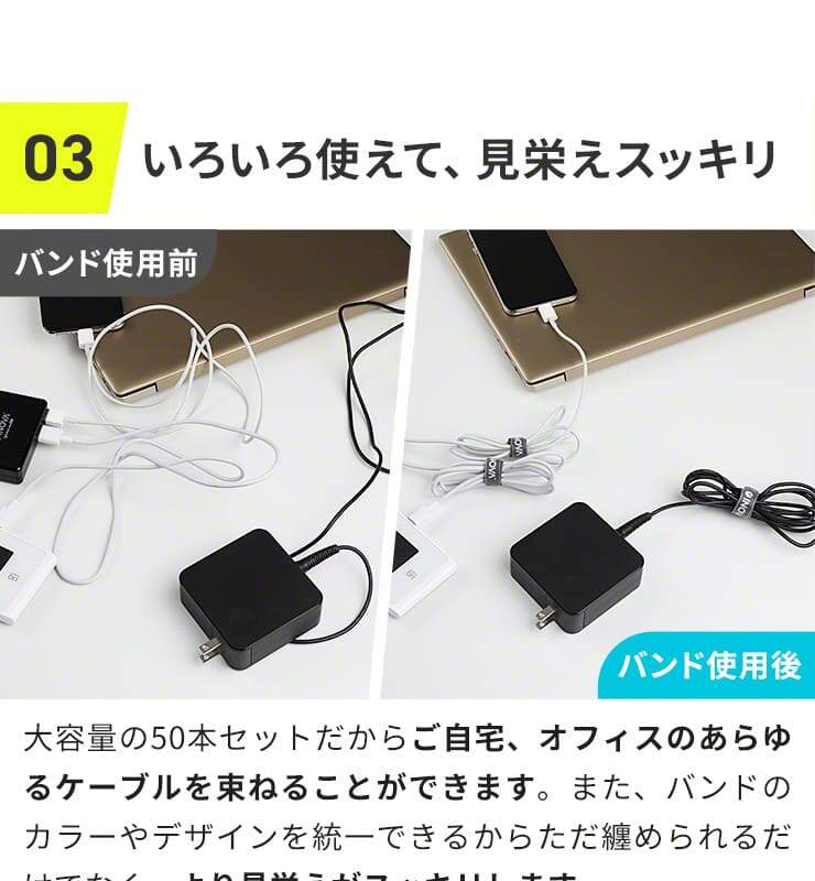 INOVA（イノバ） ケーブルクリップ 50本セット ケーブル まとめる