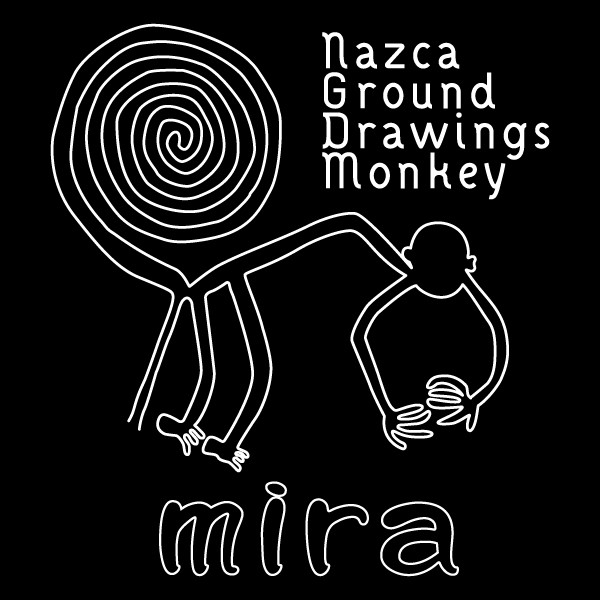 ステッカー ビッグサイズ ナスカの地上絵 サル(カラー10種類)セミ