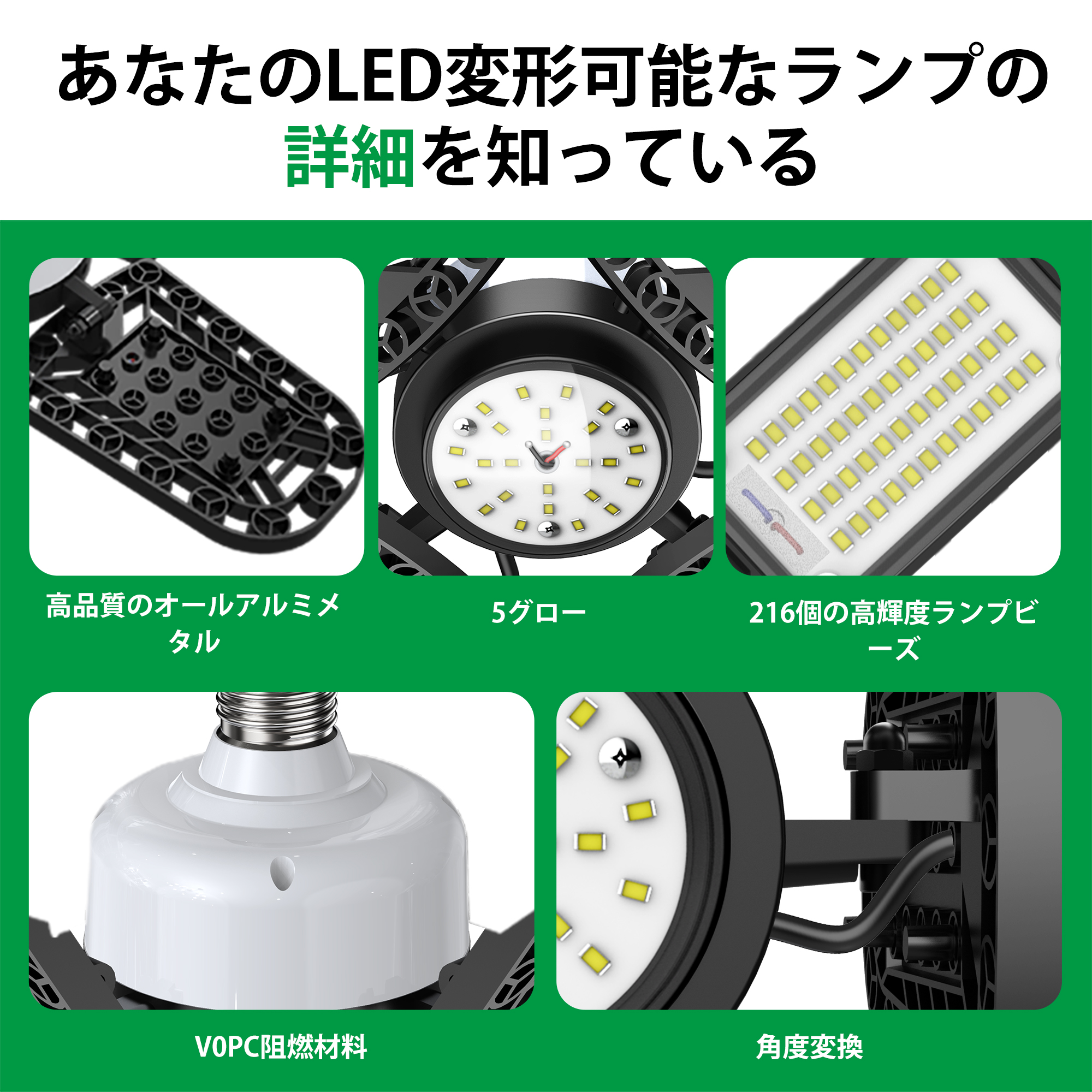 LEDガレージライト、180W倉庫天井照明12個の調整可能なパネル備えた超高輝度 Amazon.co.jp : LEDガレージライト、180W倉庫天井照明12個の調整