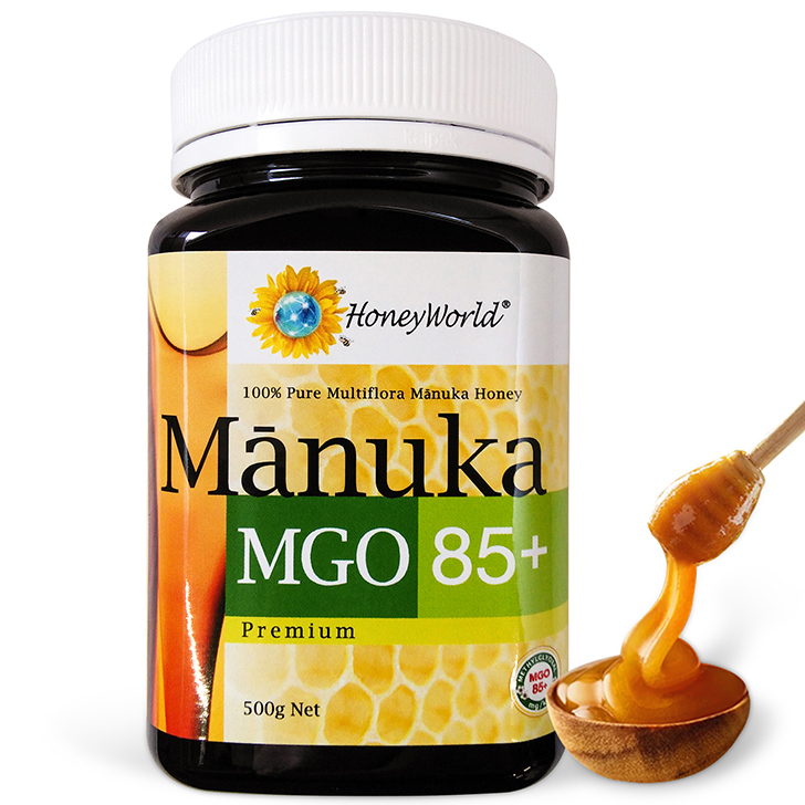 [HONEYWORLD] マヌカハニー 正規品 MGO 85+ RAWマヌカ 500g｜5tyome-shop