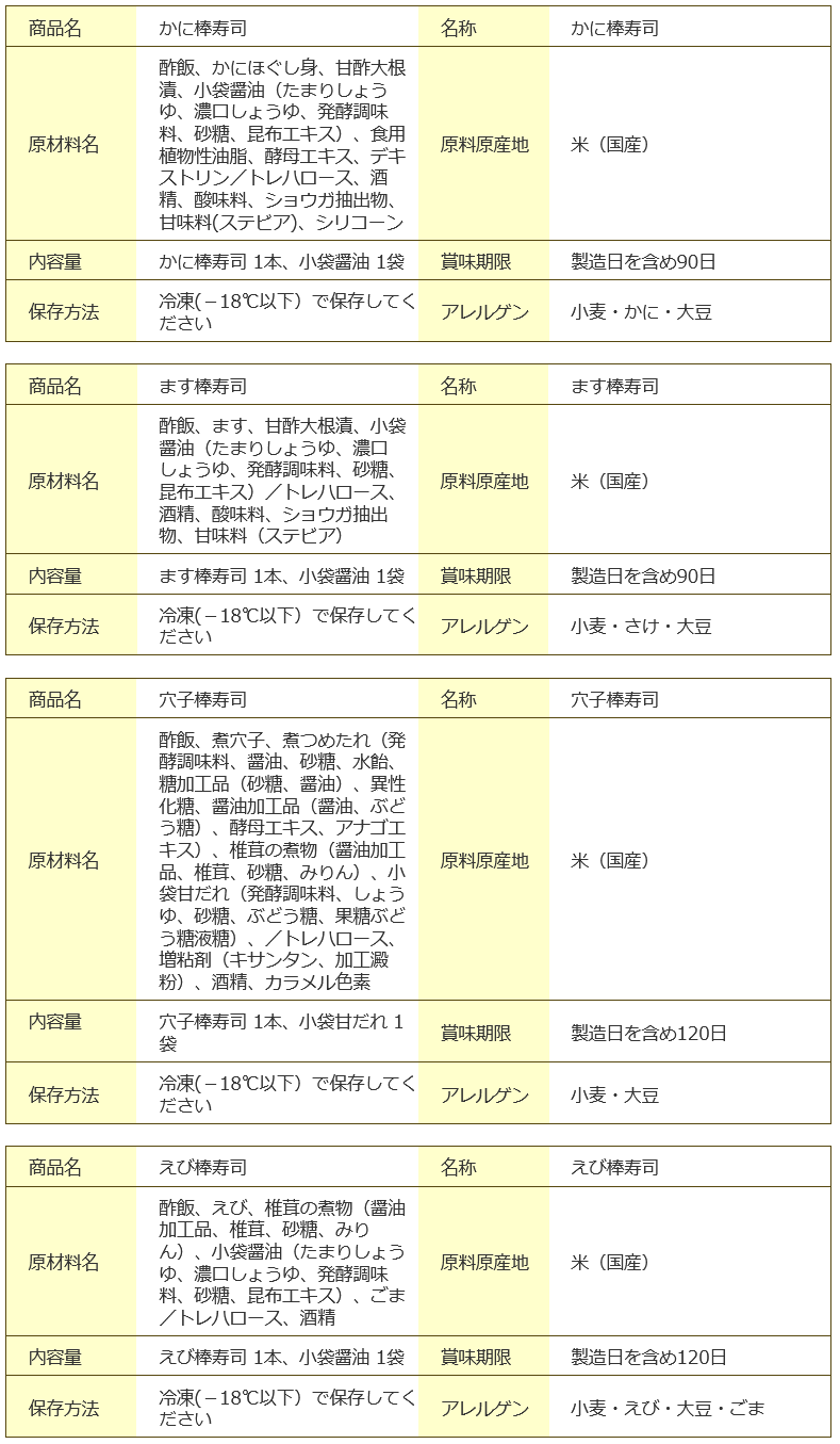 棒寿司セット