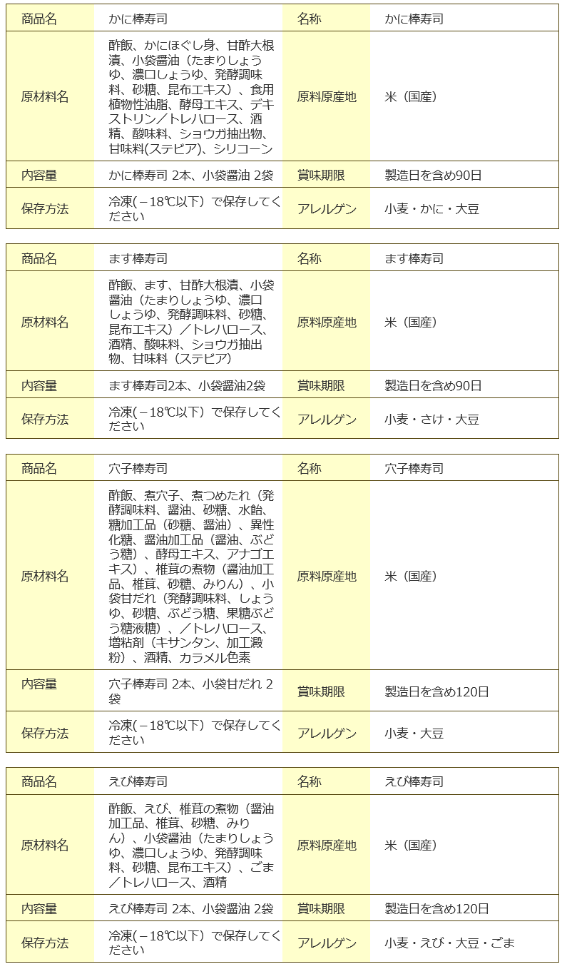 棒寿司セット