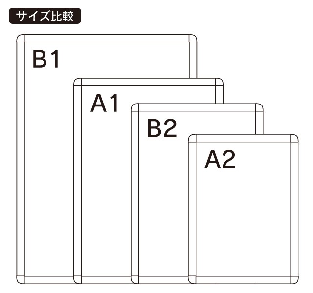 屋外対応パネル／A2サイズ（角丸） パネル 額縁 ポスターパネル