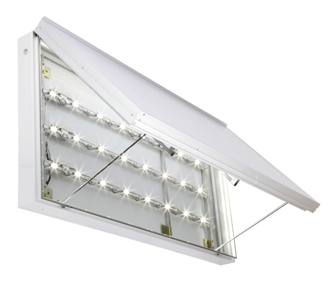 LED内照式壁面看板（タテ60cm×ヨコ180cm） 電飾看板 照明入り看板 開閉 