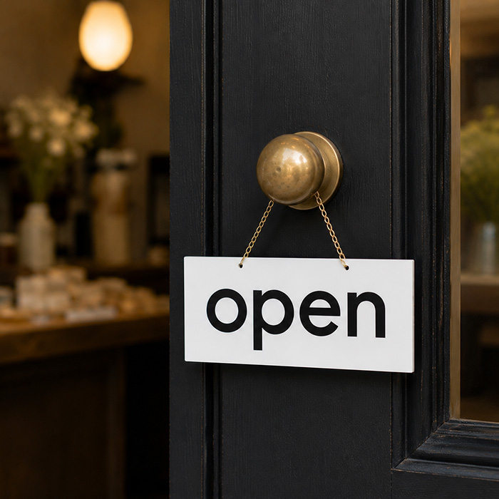 オープン・クローズ札 4 営業中・準備中看板 ドアプレート openclose