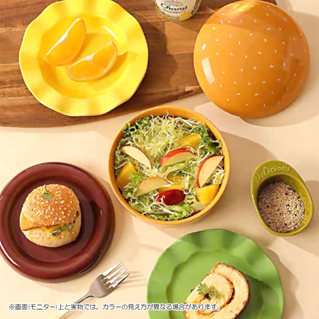  Eden ボウル・プレートセット ハンバーガー型 ボウル＆プレートセット サラダボウル 皿 食器