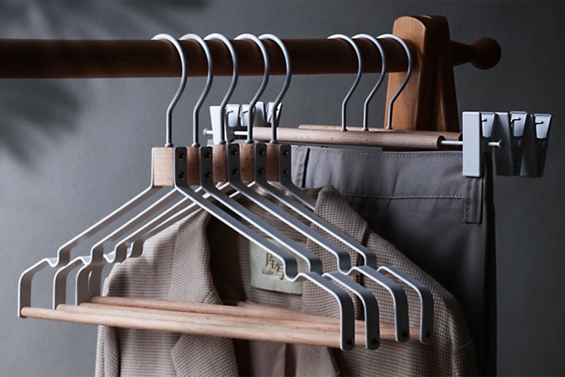 5本セット】アイアンウッドハンガー｜IRON WOOD HANGER｜レトロ