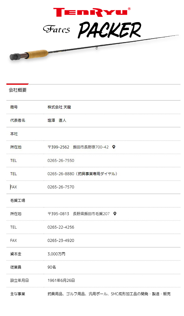 TENRYU 天龍 テンリュウ フェイテスパッカー FP766-#3 6ピースパック