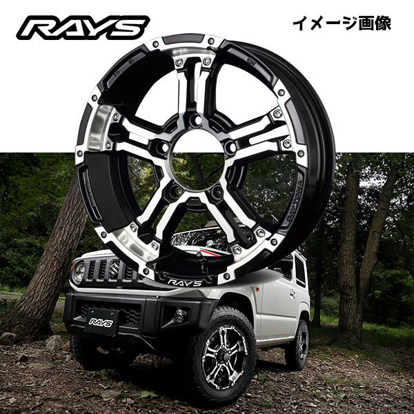 ジムニー　RAYS タイヤ・ホイール 5本セット RAYS ジムニー用ホイール RAYS A・LAP-J ブラック/リムDC 5.5×16 +20