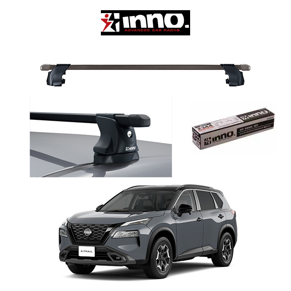 エクストレイル　キャリアー　2本セット　INNO INNO ニッサン エクストレイル NISSAN X-TRAIL T33 フラッシュレール付