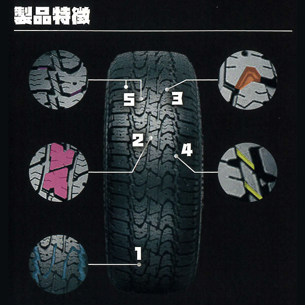 155/80R14 LT 【送料無料4本セット】MUDSTAR マッドスター RADIAL A/T