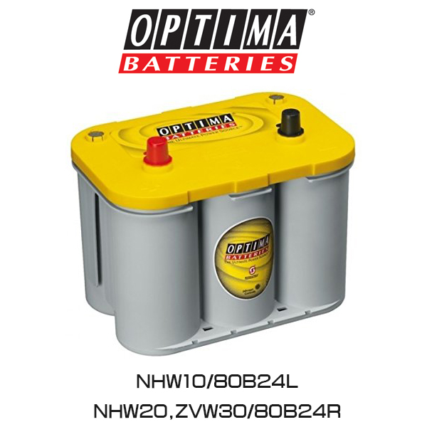 OPTIMA（オプティマ）ディープサイクルバッテリー Yellow top 80B24LR