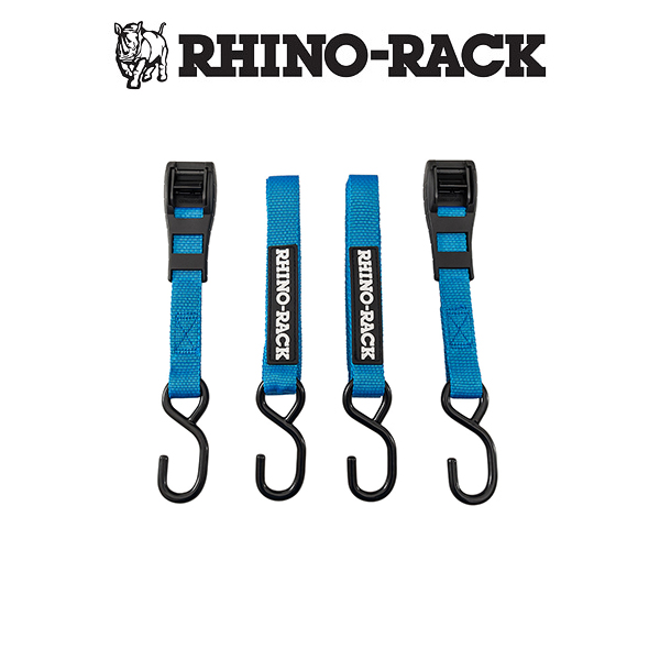 RHINO RACK （ライノラック） TIE DOWN STRAP WITH HOOK 3m x2（ライノラック タイダウンストラップ＆フック）RTDH3 キャリアラック アウトドア キャンプ
