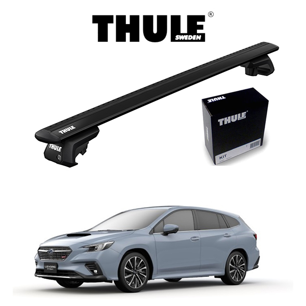 SUBARU スバル LEVORG レヴォーグ ウィングバー EVO（ブラック） ルーフラック 『車種別セット』THULE スーリーベースキャリア