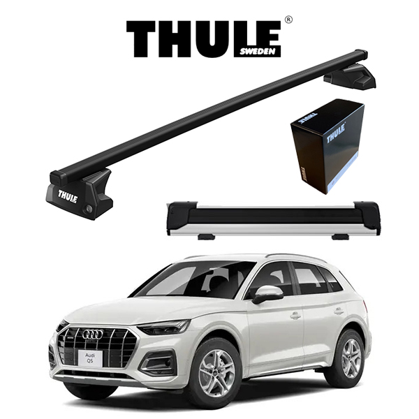 AUDI Q5 アウディ Q5 ダイレクトルーフレール付車『車種別セット』THULE（スーリーベースキャリア）スクエアバー スノーパックエクステンダー  セット