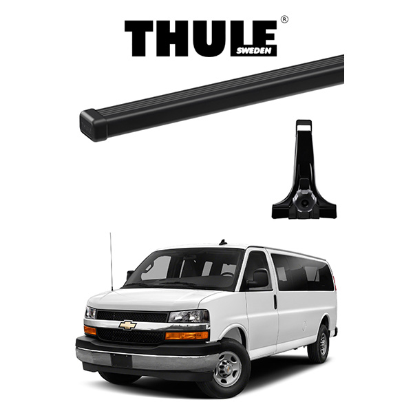 シボレー エクスプレス CHEVROLET EXPRESS ルーフラック 『車種別セット』THULE スーリーベースキャリア　スクエアバー アメ車