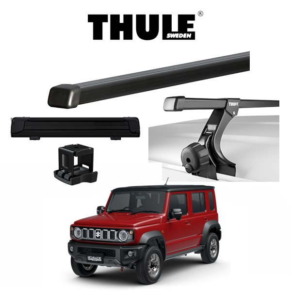 スーリー スクエアバー ジムニー等に THULE（スーリー） SUZUKI JIMNY NOMADE JC74W スズキ ジムニーノマド