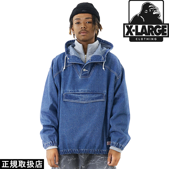 XLARGE エクストララージ DENIM ANORAK JACKET : xlarge-448 