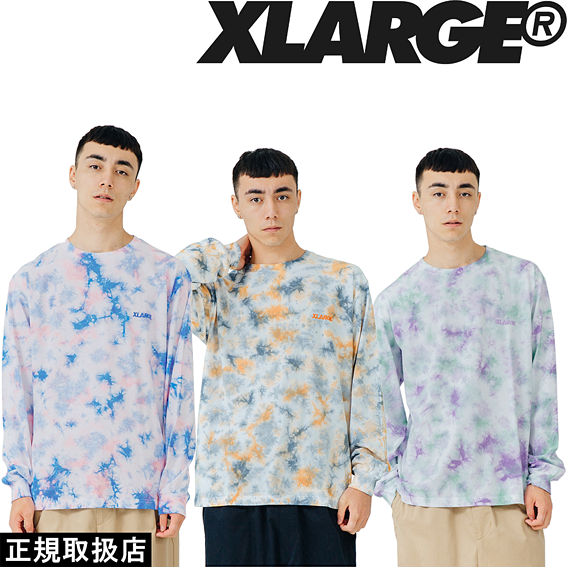 XLARGE（エクストラ ラージ） L/S TEE TIE DYE PRINTED TEE 公式 正規