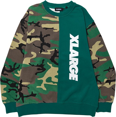 XLARGE エクストララージ CAMO CREWNECK SWEAT 