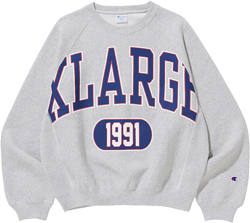 XLARGE XLARGE x Champion COLLEGE RAGLAN CREW NECK ...